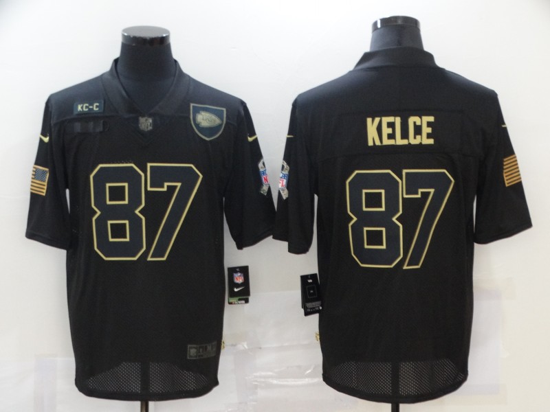 Men's Kansas City Chiefs #87 Travis Kelce Black Jersey